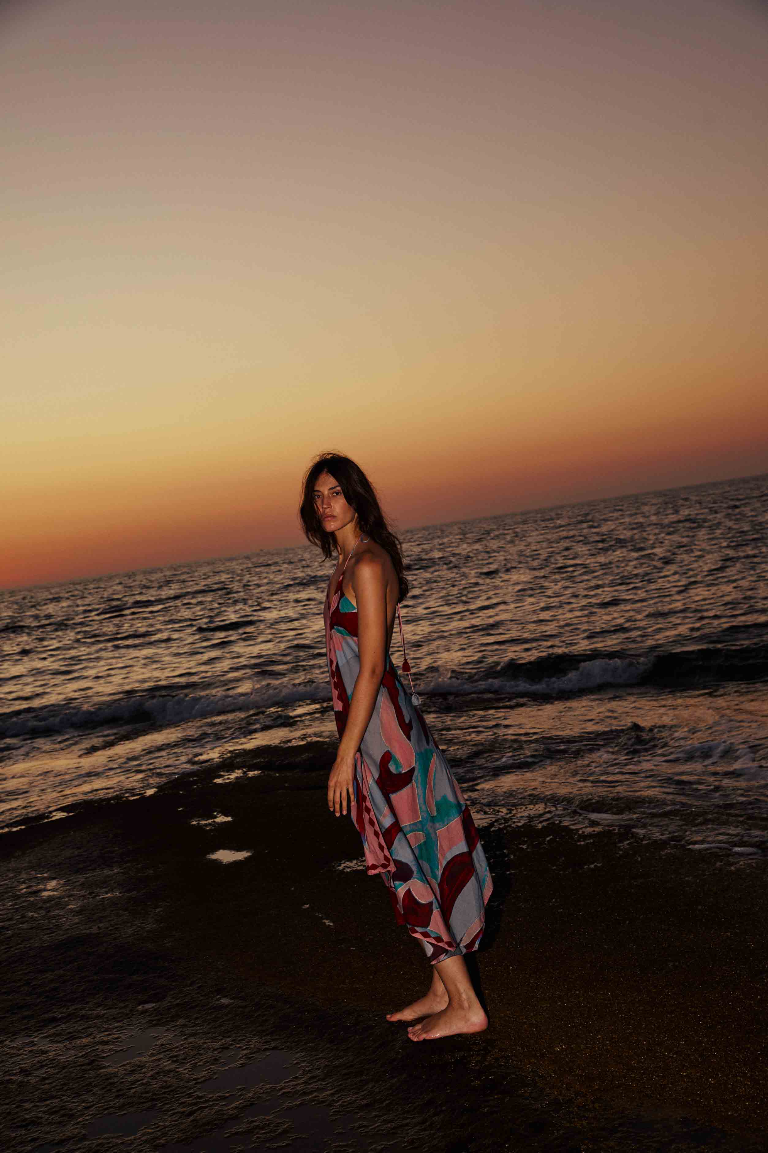 ROBE IVINA IMPRIME CACTUS - DUSTY PINK