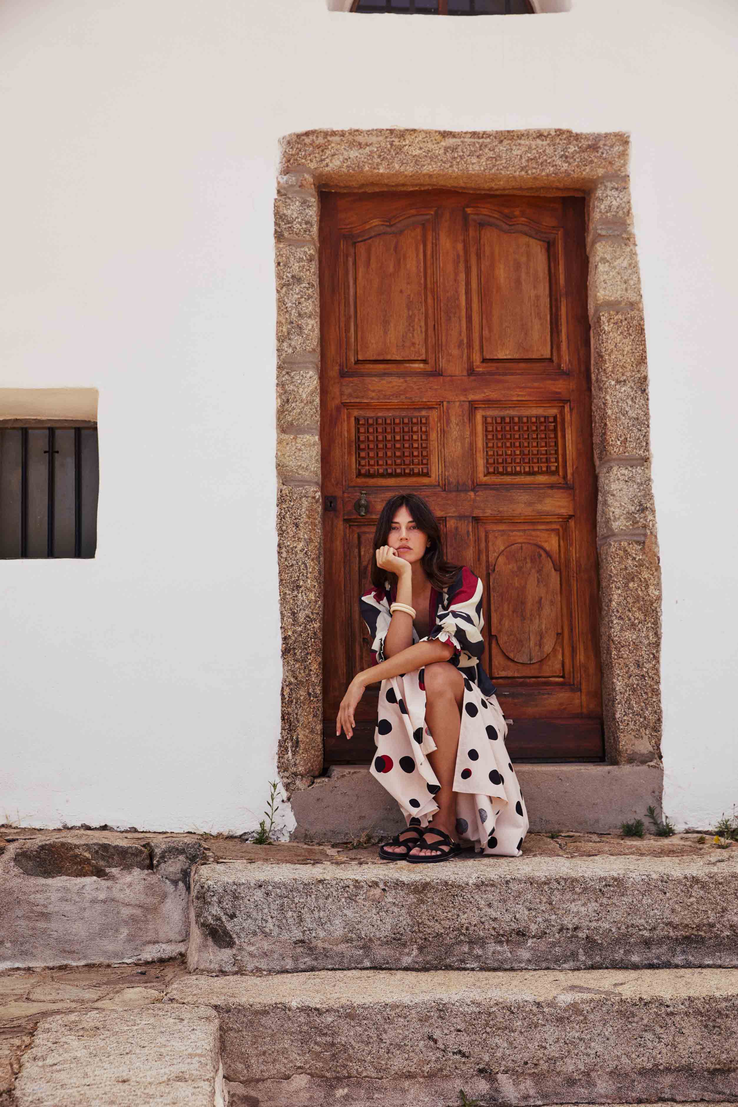 TOP DIVYA DOS NU IMPRIME RODEO - BLACK