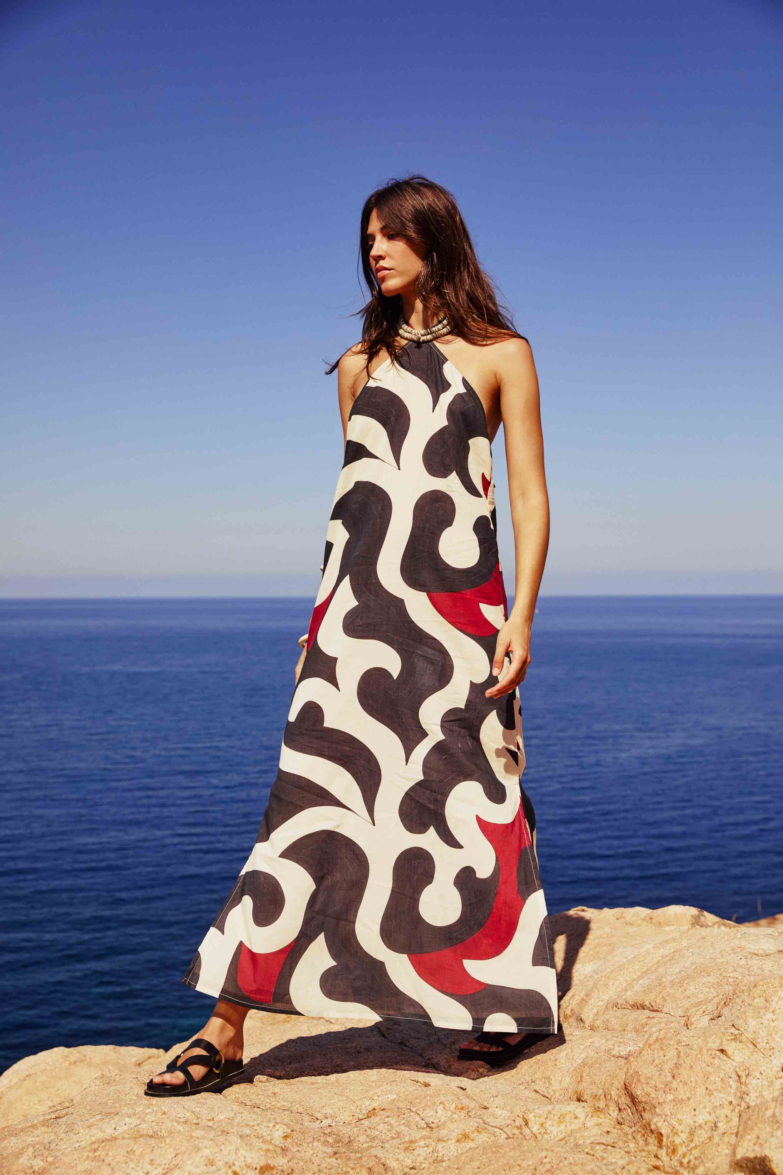 ROBE KATIA IMPRIME RODEO - MINERAL BLUE