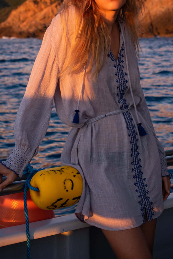 ROBE BRODEE FEDERICA - SKY BLUE