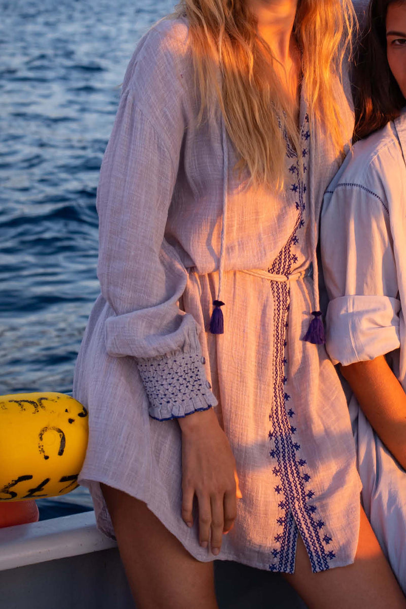ROBE BRODEE FEDERICA - SKY BLUE