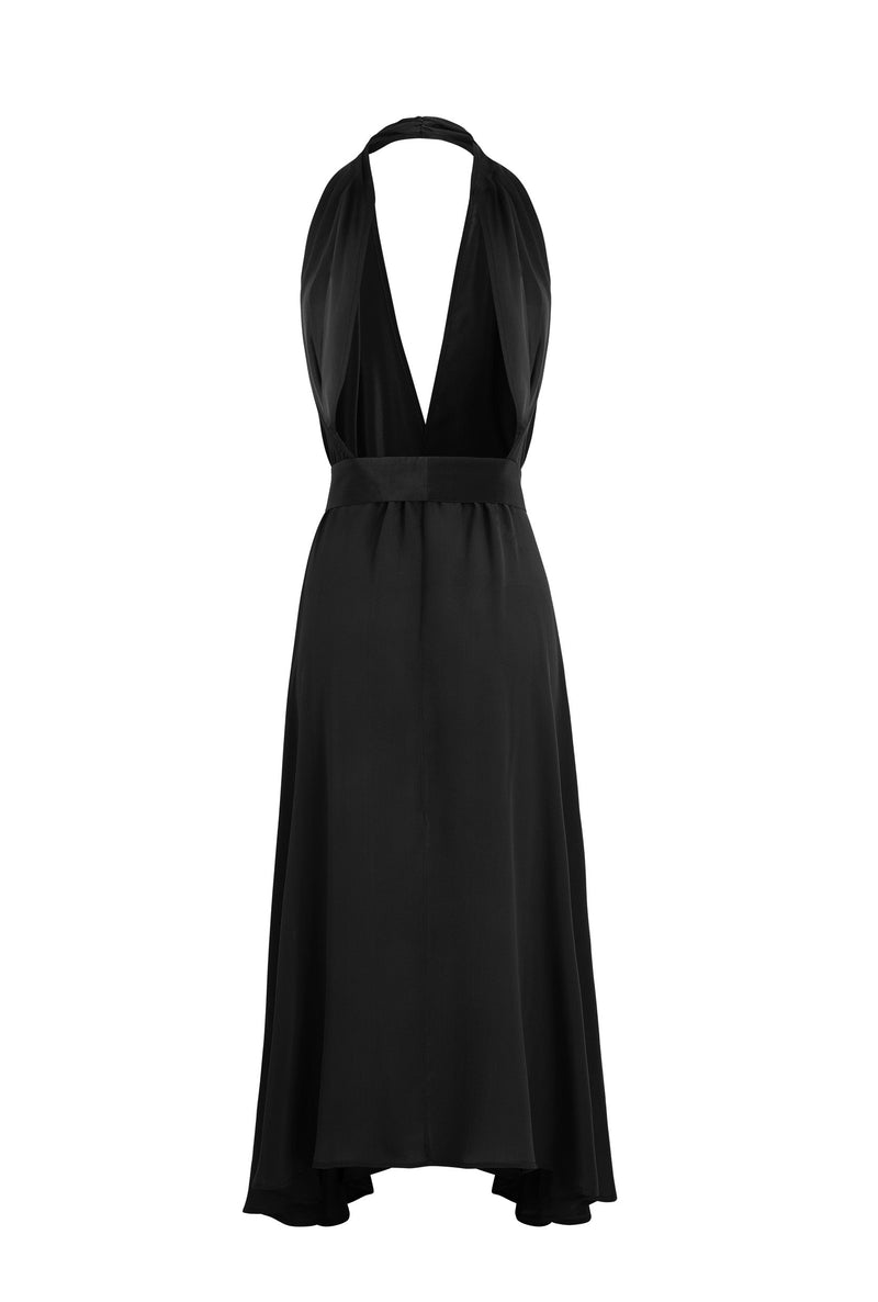 ROBE TAMARA SOIE - BLACK