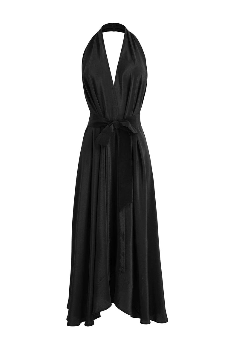ROBE TAMARA SOIE - BLACK