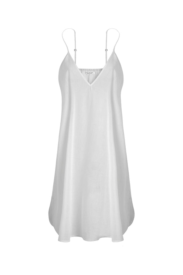 SHORT SLIP DRESS - WHITE