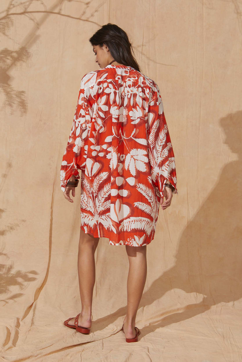 ROBE GERALDINE IMPRIMÉ TROPICAL - ACQUA GREEN