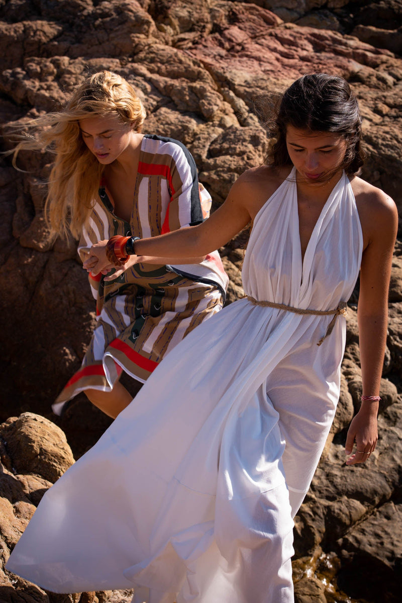 ROBE PAREO MALIN LONG ACACIA WHITE Mare Di Latte