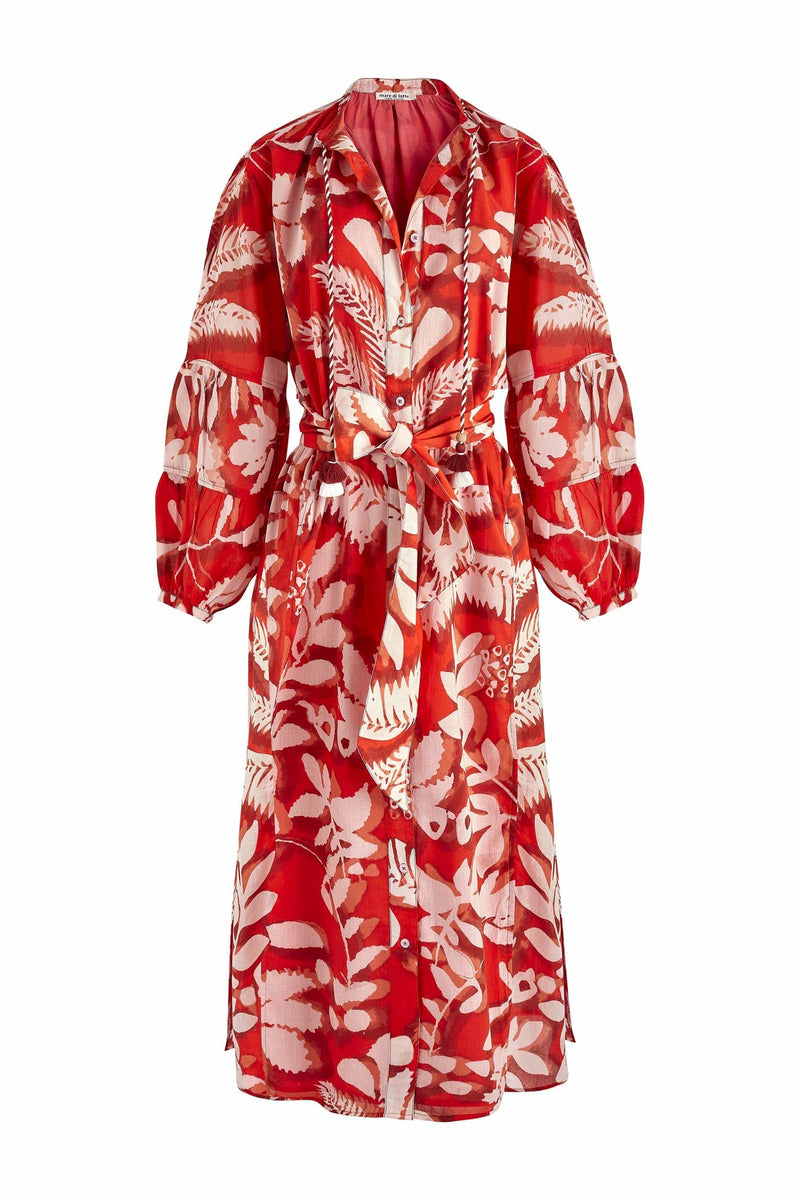 ROBE CHARLIE IMPRIMÉ TROPICAL - FLASHY ORANGE