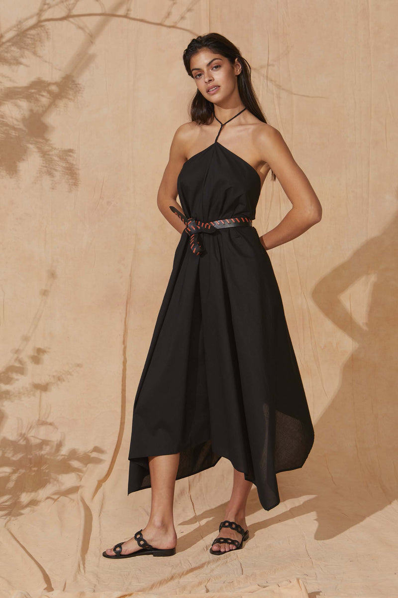 ROBE IVINA COTON - BLACK