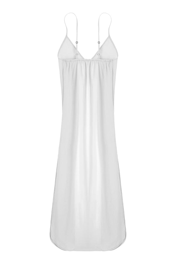 LONG SLIP DRESS - WHITE