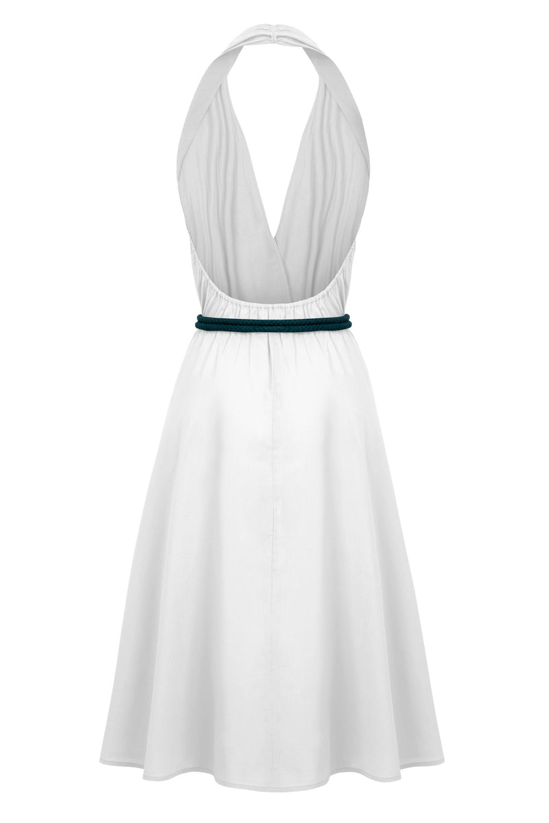 ROBE PARÉO MALIN MI-LONG ALINE - WHITE