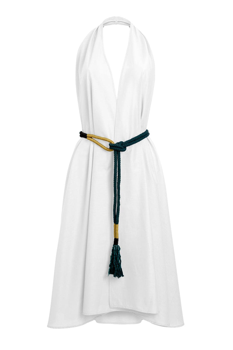 ROBE PARÉO MALIN MI-LONG ALINE - WHITE