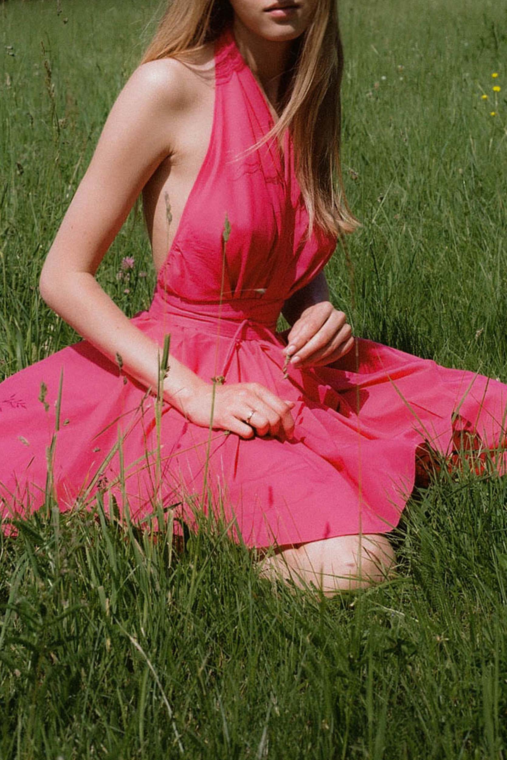 PAREO MALIN DRESS MID-LONG ALINE - VIRTUAL PINK