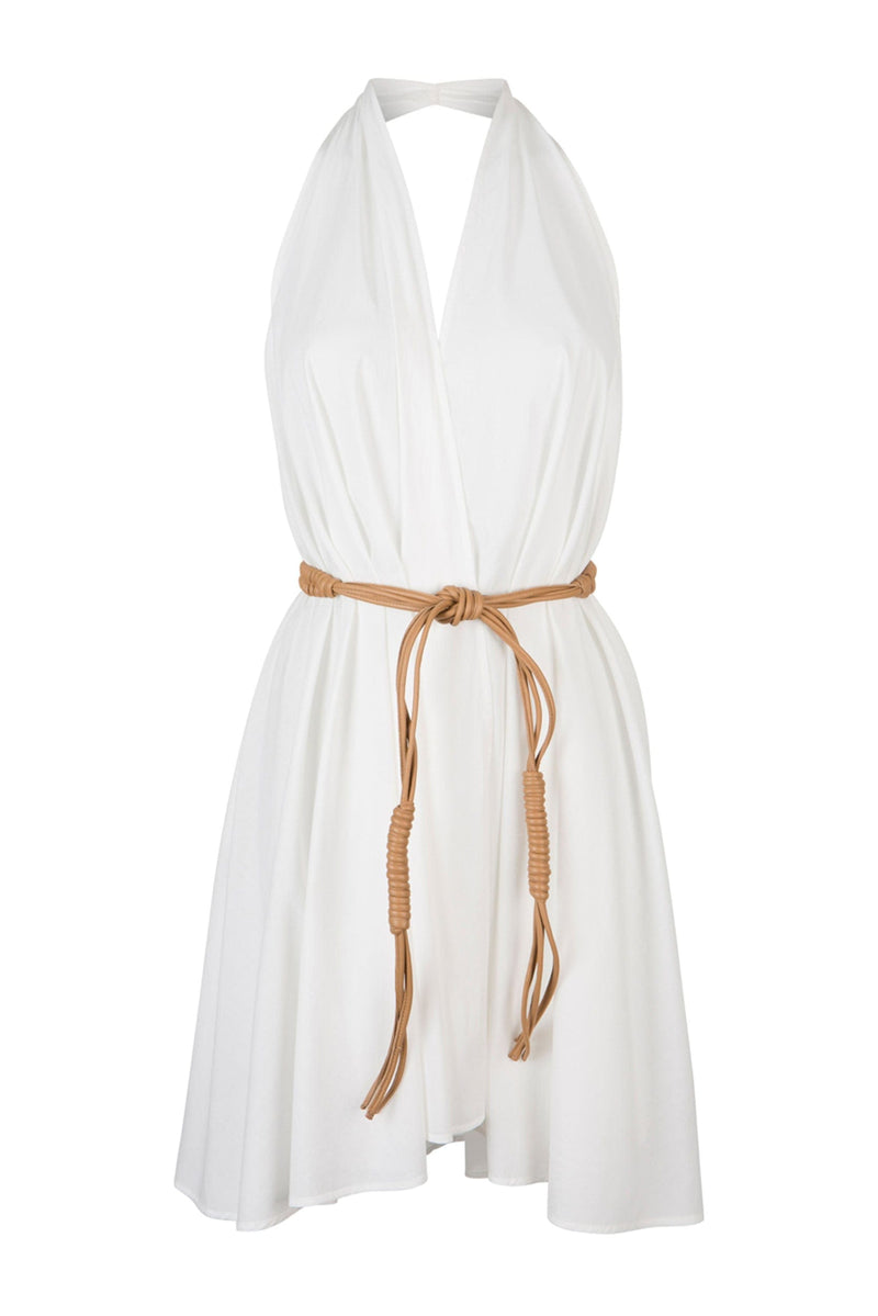 ROBE PARÉO MALIN COURT AVA - WHITE