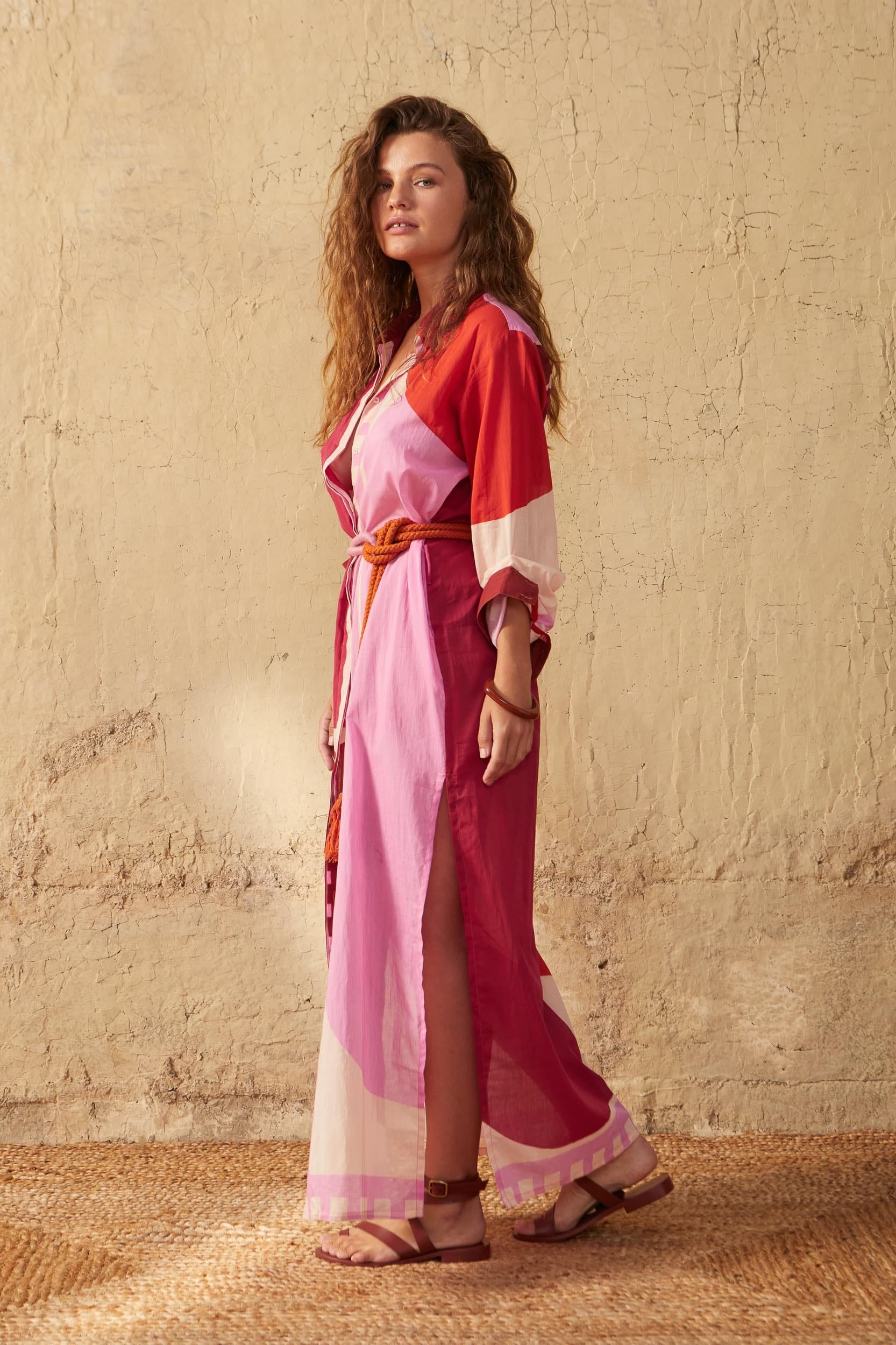 MURANO DRESS GRAPHICO PRINT - PINK