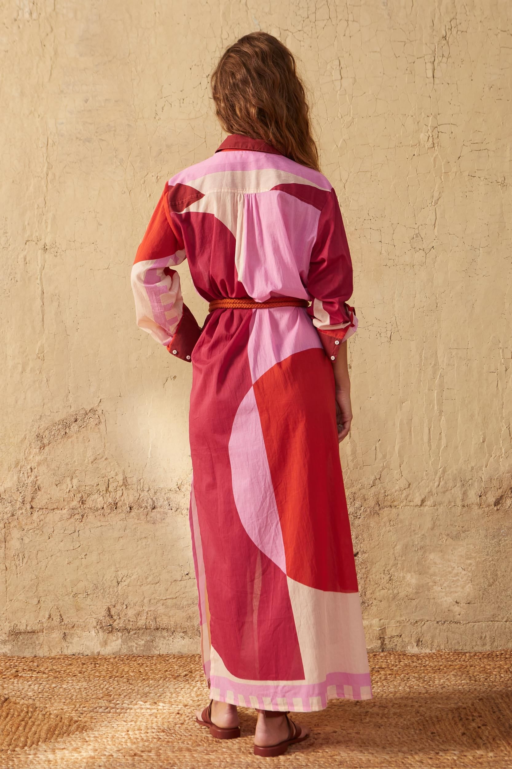 MURANO DRESS GRAPHICO PRINT - PINK