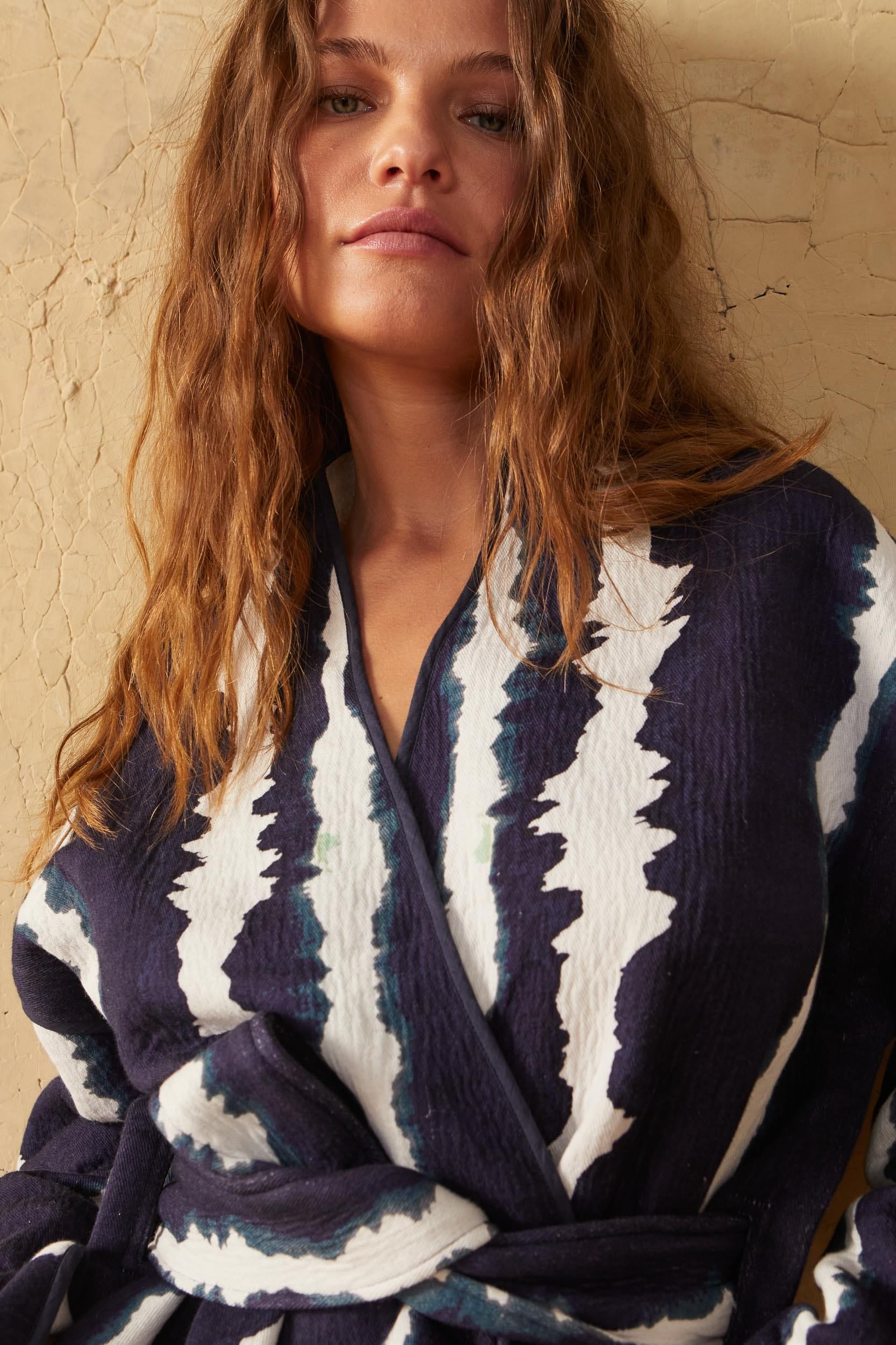 CALVI TIE AND DYE JACKET - BLUE