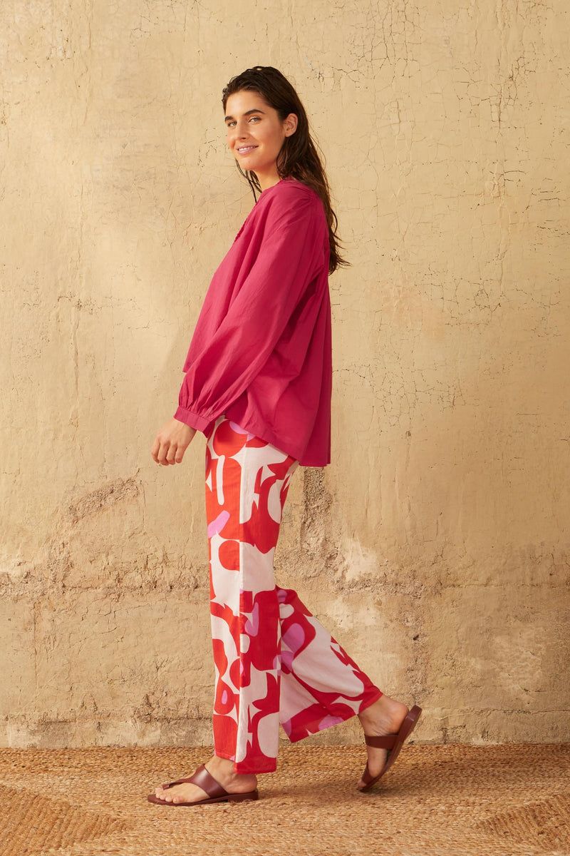 PANTALON ERIKA IMPRIME SEVENTIES - PINK