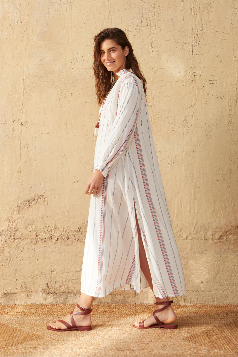 ROBE SERAPHINE BRODEE MEXICO - OFF WHITE
