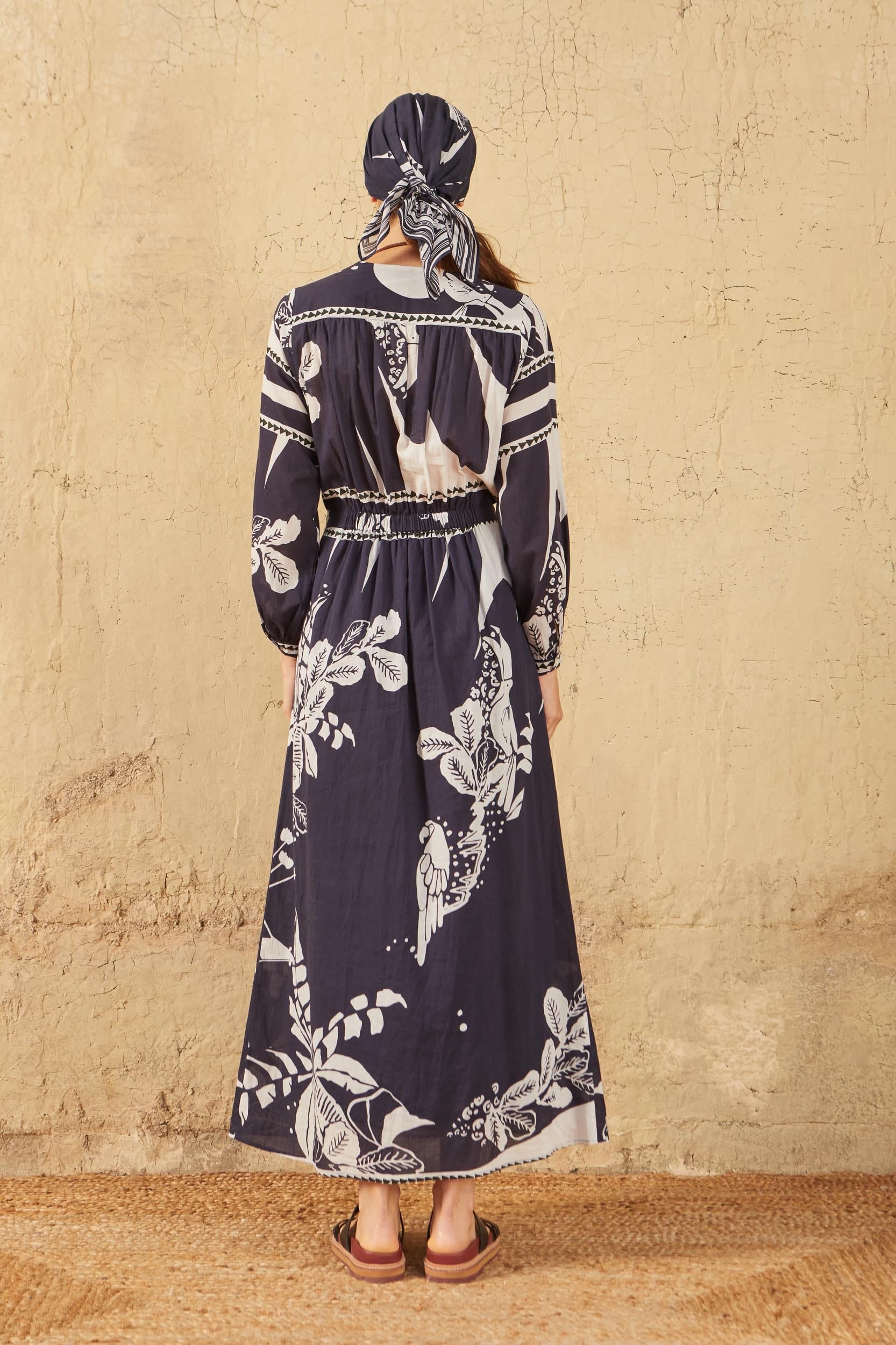 EMMANUELLE DRESS PALLADIO PRINT - ASPEN GREEN