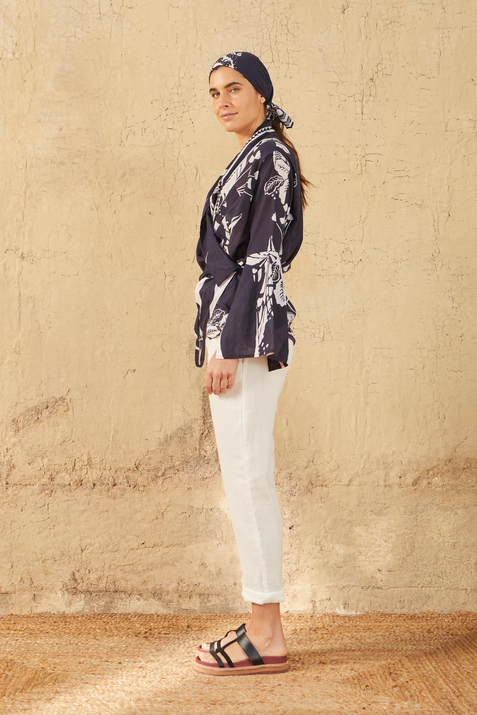 ANAE PALLADIO PRINT BLOUSE - BLUE