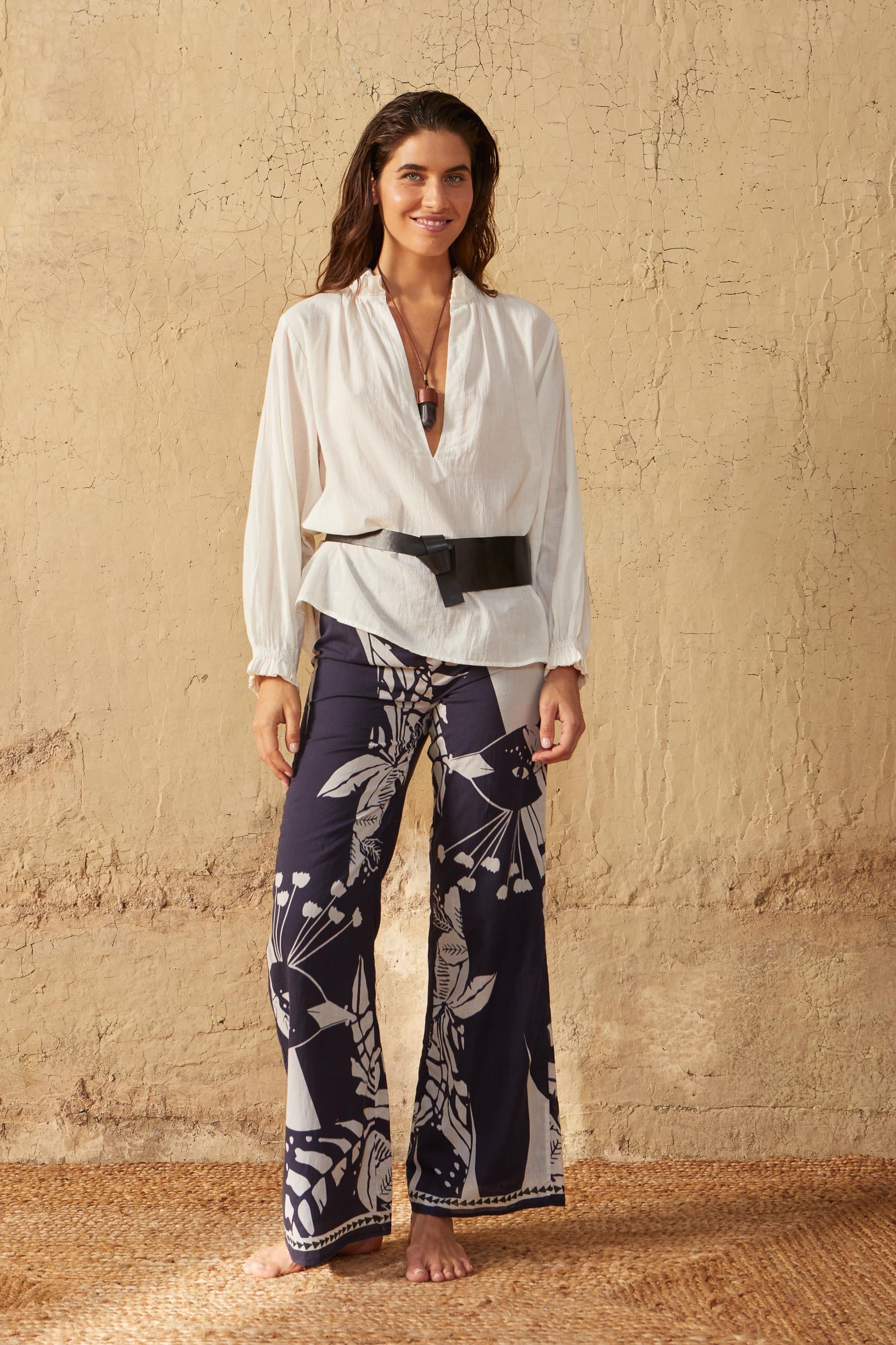 ERIKA PANT PALLADIO PRINT - ASPEN GREEN