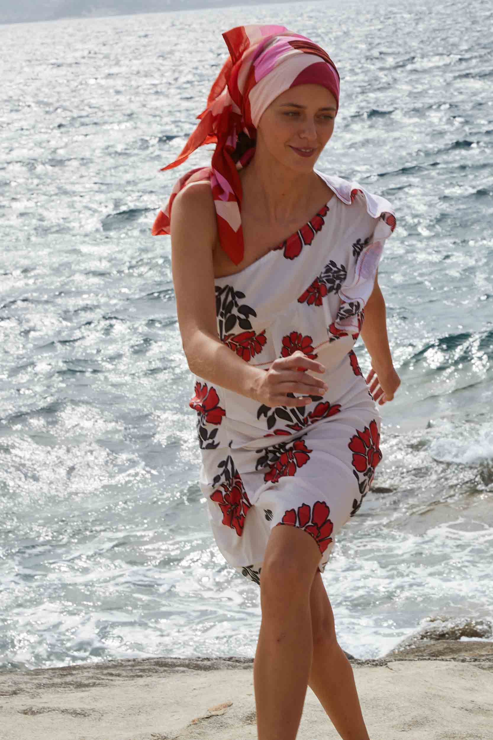 GALIENE DRESS INDIAN FLOWERS PRINT - REDCLAY