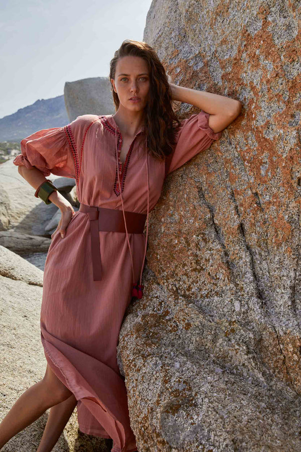 CEINTURE EN CUIR PAULETTE - TERRACOTTA