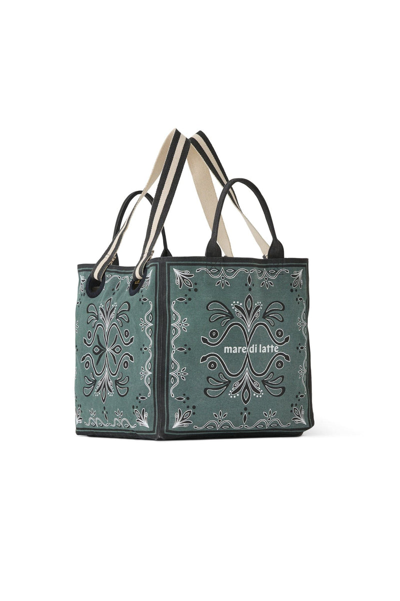 SAC CUBE IMPRIME BAROQUE - ARDOISE