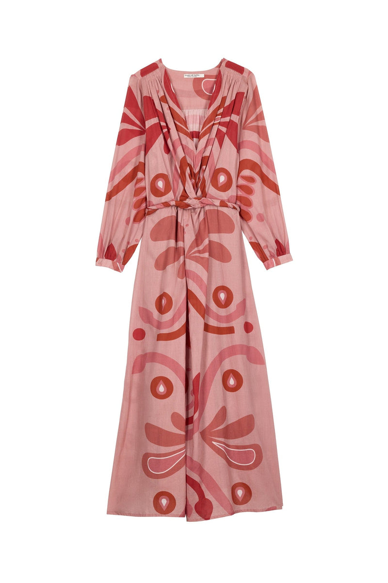 ROBE EMMANUELLE IMPRIME BAROQUE - BLACK