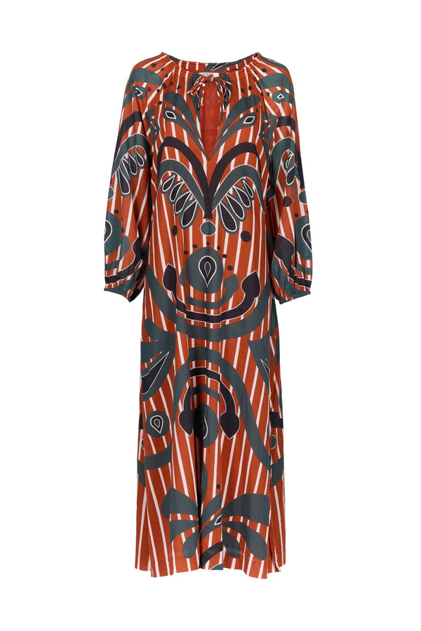 ROBE OCTAVIE IMPRIME BAROQUE - RED
