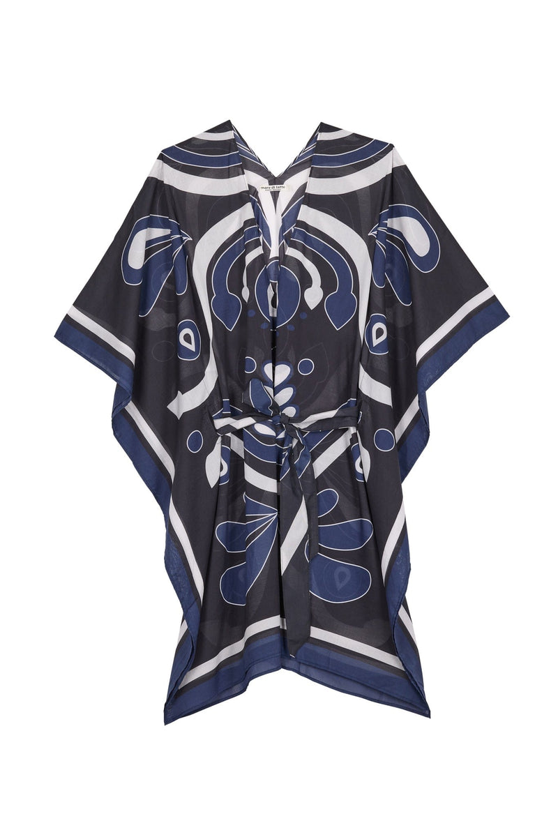 PONCHO PAULINE IMPRIME BAROQUE - BLACK