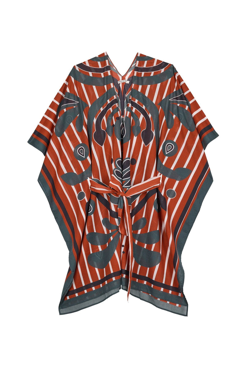 PONCHO PAULINE IMPRIME BAROQUE - RED
