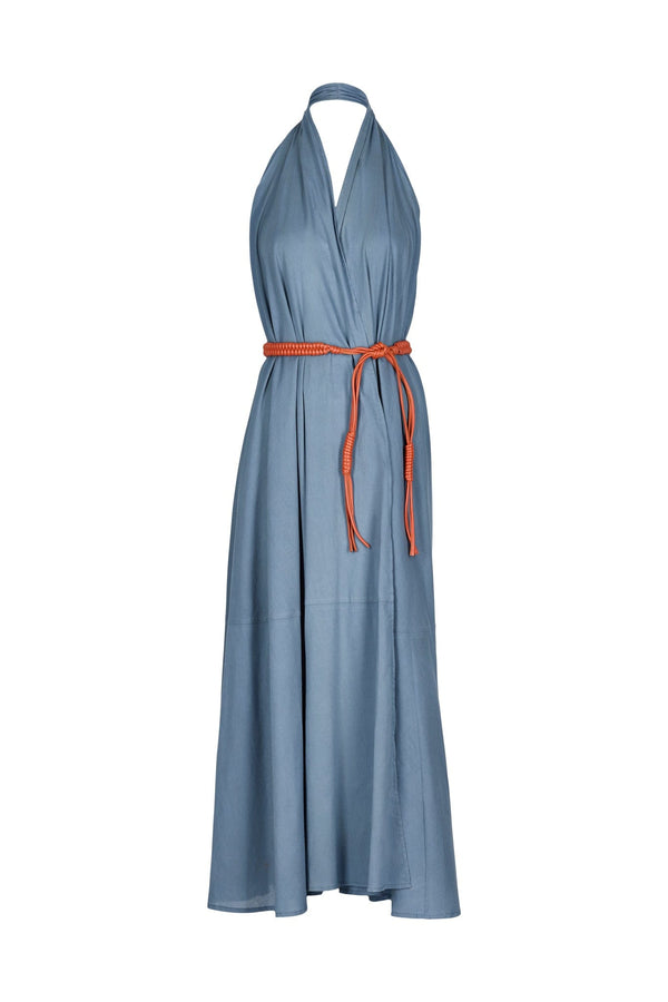 ROBE PARÉO MALIN LONG ACACIA - STORM BLUE
