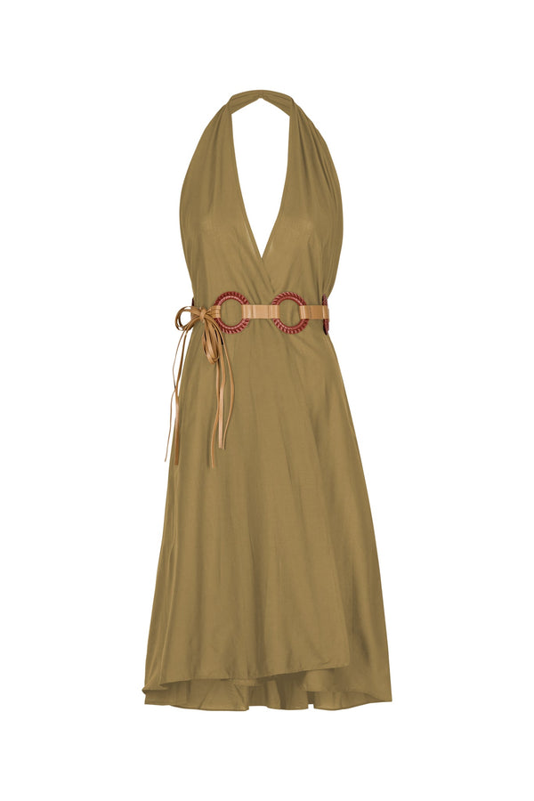 ROBE PARÉO MALIN MI-LONG ALINE - DARK AMBER
