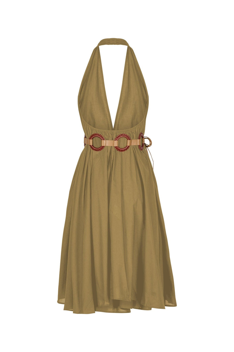 ROBE PARÉO MALIN MI-LONG ALINE - DARK AMBER