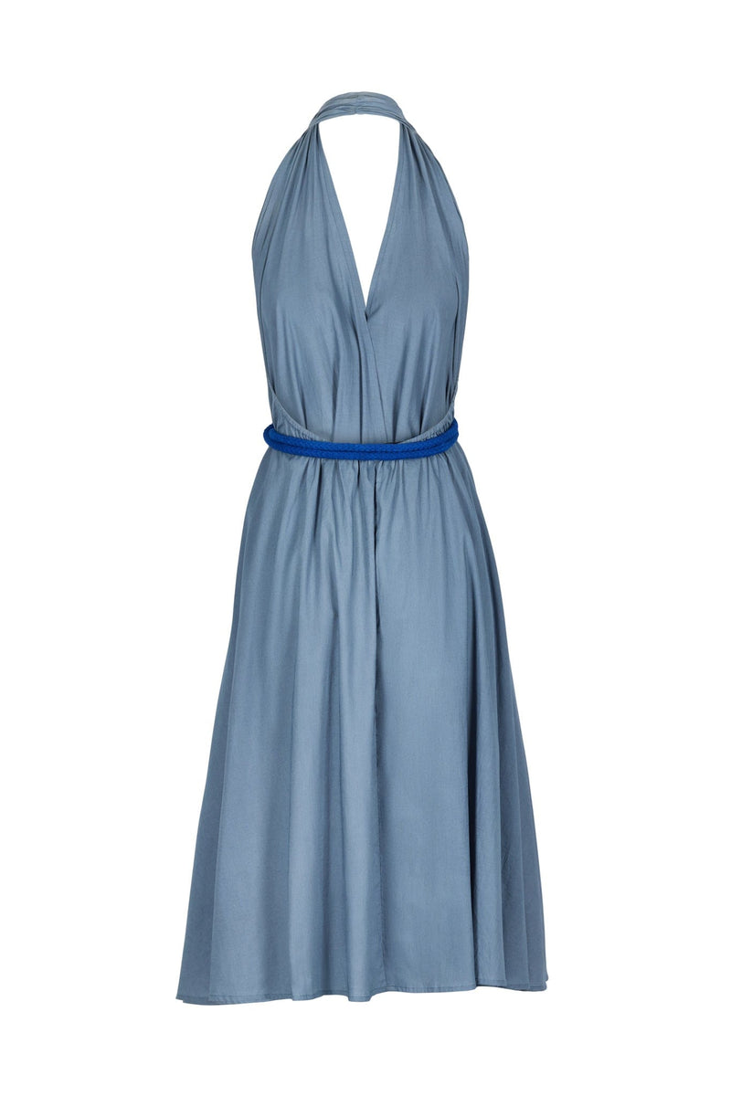 ROBE PARÉO MALIN MI-LONG ALINE - STORM BLUE