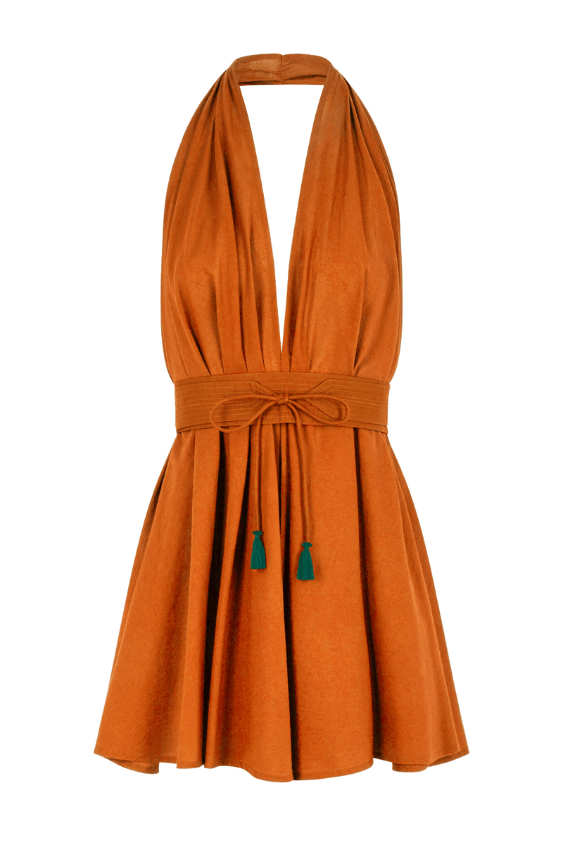 PAREO MALIN DRESS SHORT AVA - APRICOT