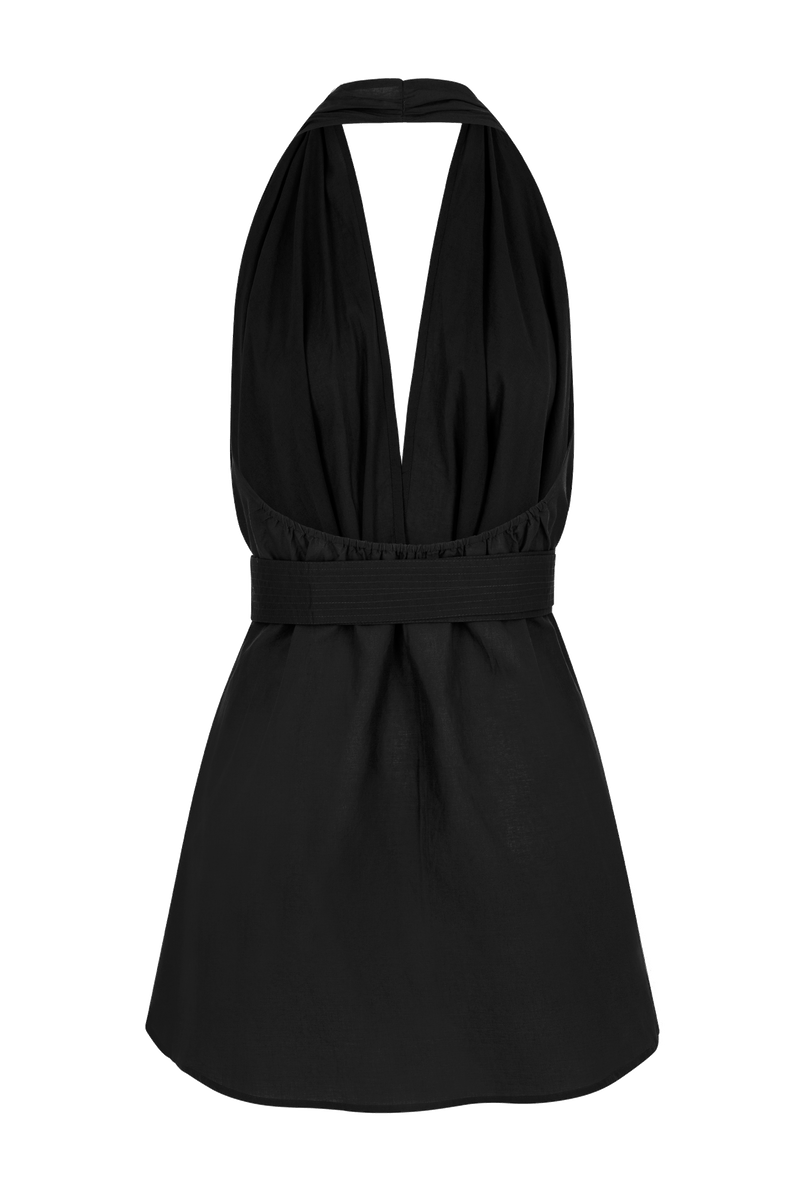 ROBE PARÉO MALIN COURT AVA - BLACK