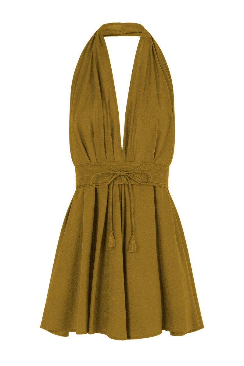 ROBE PARÉO MALIN COURT AVA - DARK AMBER