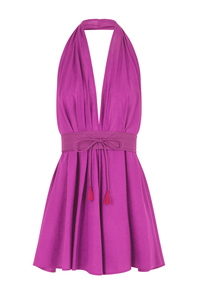 ROBE PARÉO MALIN COURT AVA - VIOLET