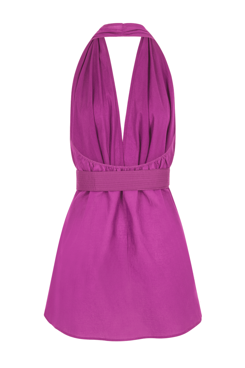 ROBE PARÉO MALIN COURT AVA - VIOLET