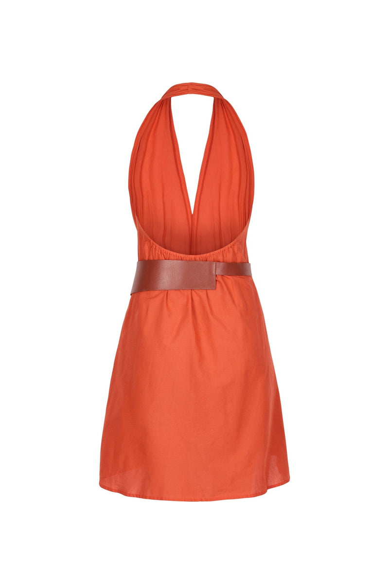 ROBE PARÉO MALIN COURT AVA - REDCLAY