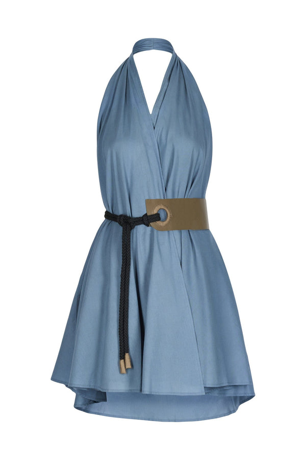 ROBE PARÉO MALIN COURT AVA - STORM BLUE