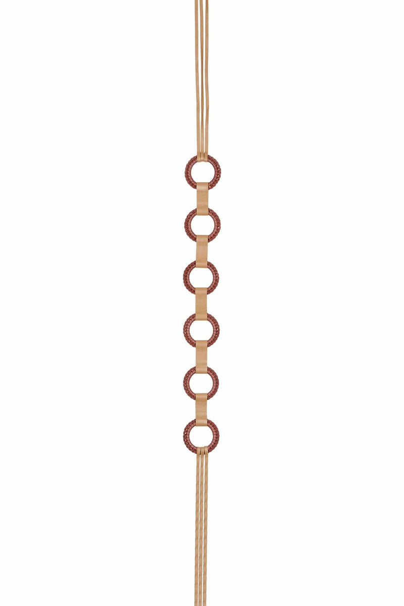 CEINTURE EN CUIR PAMELA - AUBURN