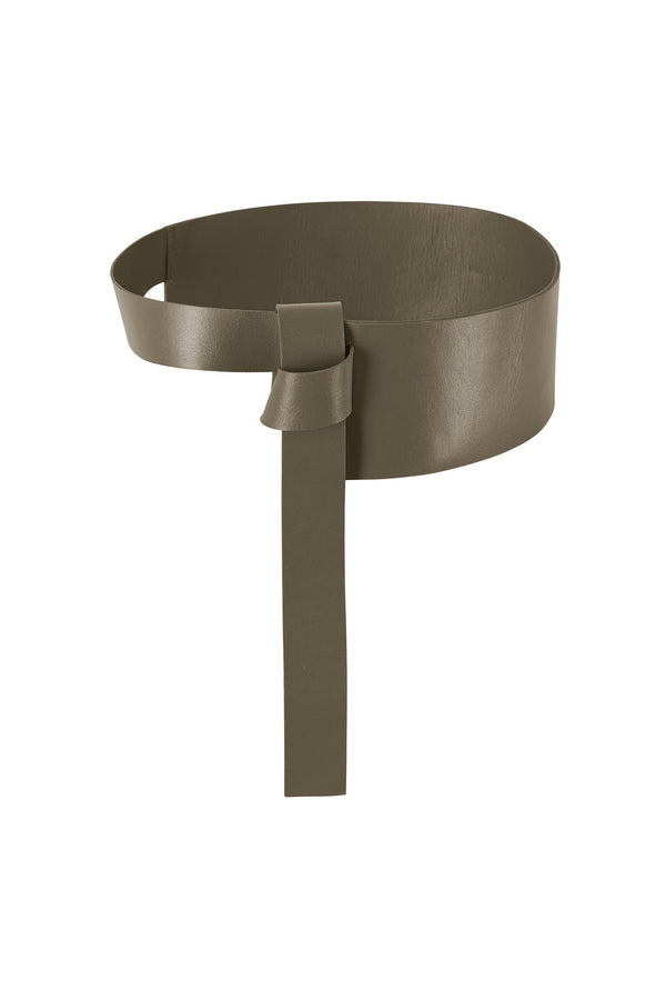 CEINTURE EN CUIR PAULETTE - DARK AMBER