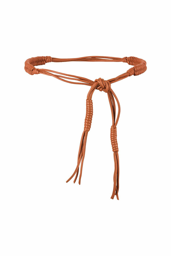 CEINTURE EN CUIR PAULIN - APRICOT