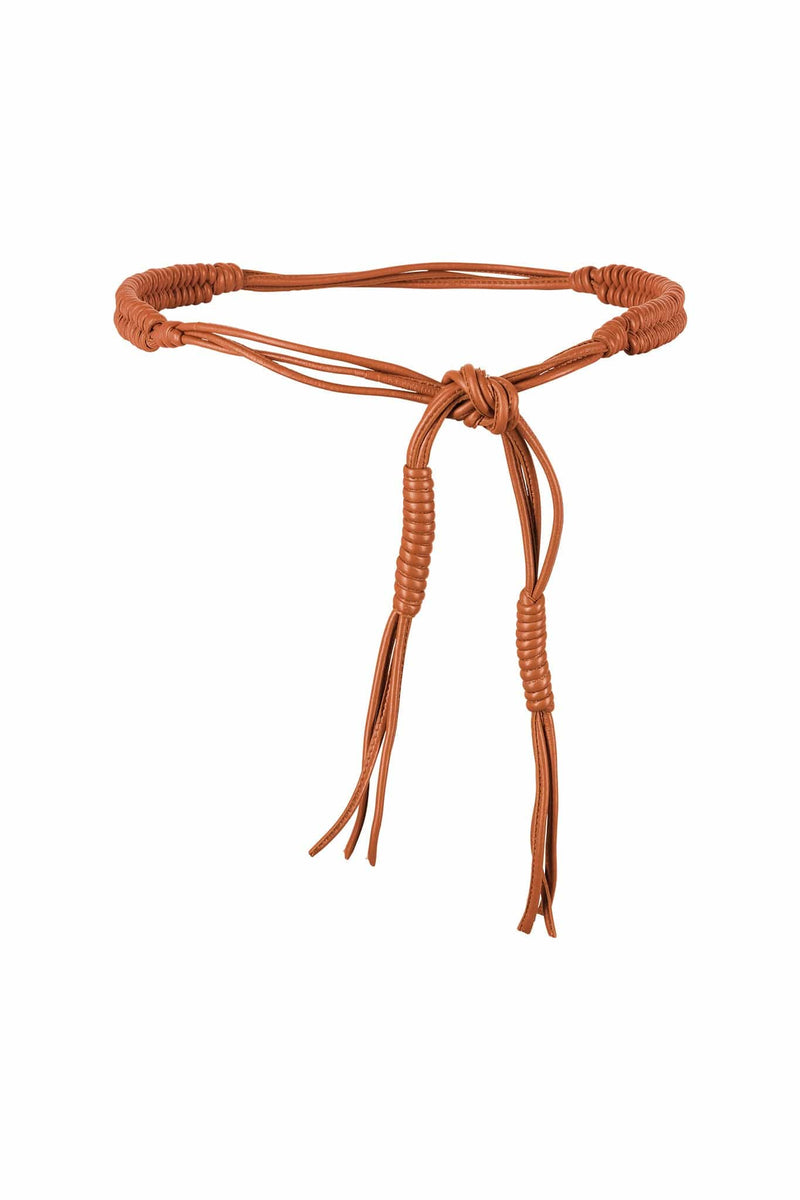 CEINTURE EN CUIR PAULIN - APRICOT