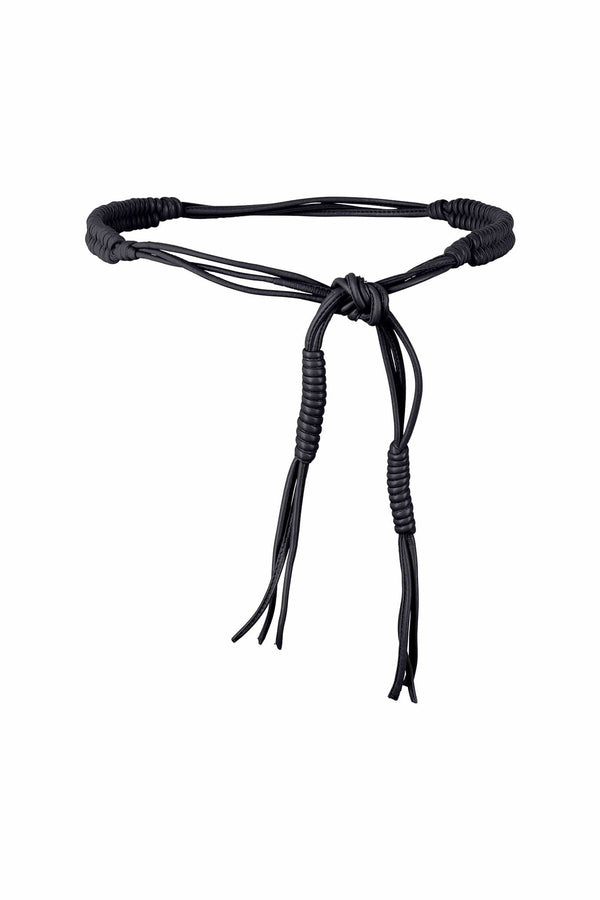 CEINTURE EN CUIR PAULIN - BLACK