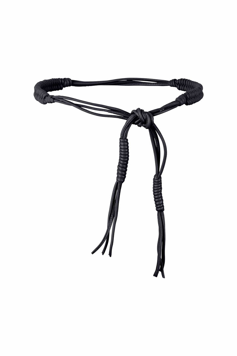 CEINTURE EN CUIR PAULIN - BLACK