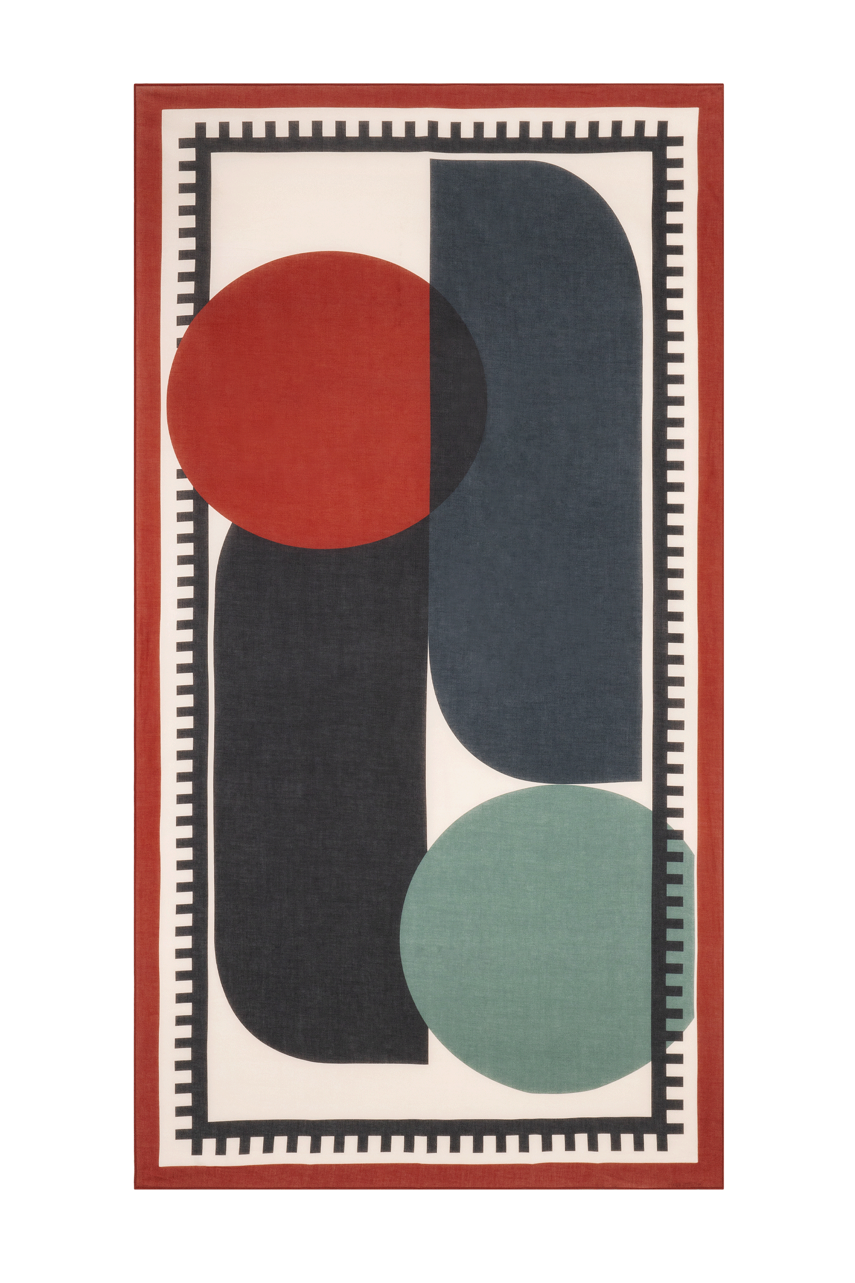 STOLE GRAPHICO PRINT - BLACK